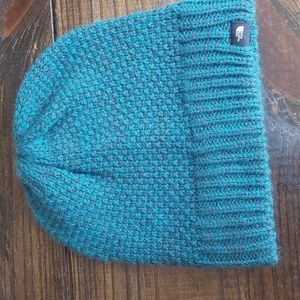 North Face REI Knit lightweight Beanie Blue Teal Green